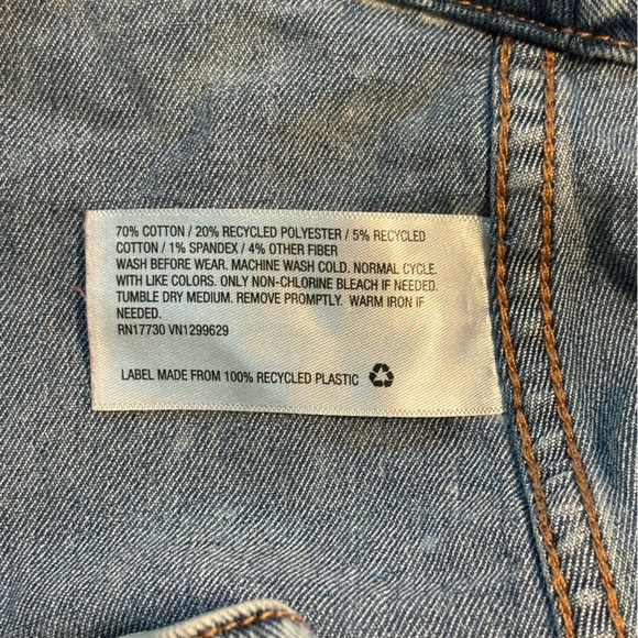 High waisted light wash jean short shorts - Picture 6 of 6